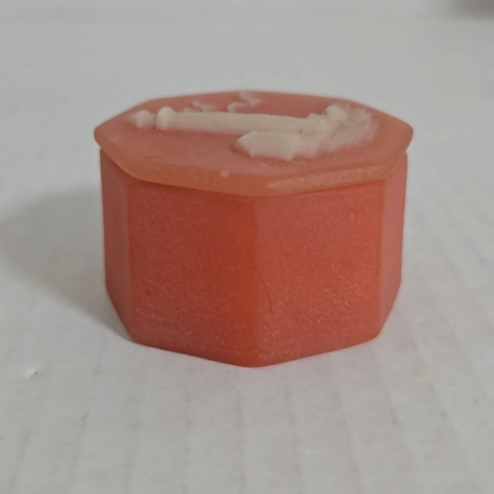 Vintage Raised Lighthouse Octagonal Trinket Box